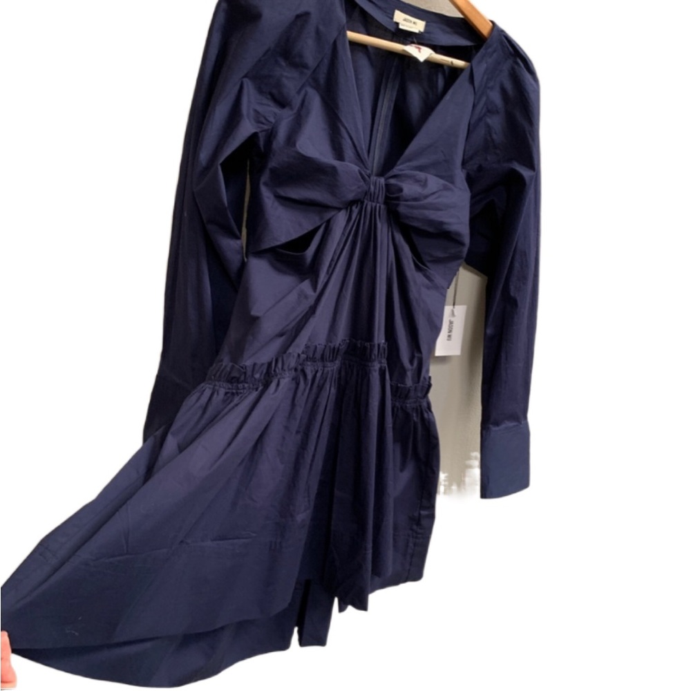 Jason Wu Navy Long Sleeve Dress